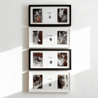 1/3 pièces Cadres photo en bois de 8"X16" et 8"X20", disponibles en blanc, noir et couleurs de bois naturel. Idéal pour afficher des photos de golden retriever et des souvenirs de plage. Convient pour les chambres esthétiques, le style côtier, les maisons minimalistes, les fêtes d'animaux de compagnie et la décoration de fête.