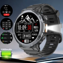 Reloj inteligente GAWSUG de 1,52 pulgadas para hombres (con función de llamada), 100 modos deportivos, monitoreo del sueño, podómetro, fondo de pantalla personalizable, adecuado para hombres y mujeres, batería de 1000mAh - Ver 1