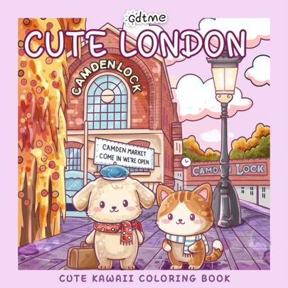 GDTME 1pc Cute London: Coco Coloring Book For Adults And Teens, Super Cute Designs Of Cozy, Hygge Spaces For Relaxation Release Emotions And Relieve Anxiety | Ideal Gift For Holidays And Special Occasions Wyo Colouring Book Gifts Toys For Girls And Boys Teen Kids Toys,Mother's Day,Mom's Gift,Back To School,School Supplies
