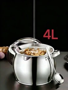 4pcs/Set Thick Stainless Steel Mesh Oil Dispenser, Large Capacity Dual Handle Oil Can, Compartment Design, Suitable For Home And Restaurant, Heat Resistant And Durable, Capacity: 1.3L, Height: 17.02cm - Multicolor - View 13