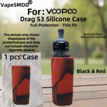 VapeSMOD's New Protective Case Is A Silicone Case/Leather Cover For The Voopoo DRAGS3. It Features A Textured Pattern, Is Soft And Gentle On The Skin, And Offers Anti-Slip And Drop Protection. - Multicolor - View 11
