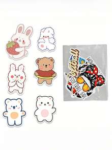 50张儿童日记贴纸，可爱动物和卡通人物标签贴纸，可定制Guka贴纸。 - 彩色 - 查看 2