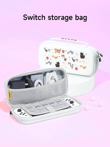 1 pieza Funda protectora con diseño de gato de dibujos animados lindos para Nintendo Switch2 (2025), aplicable a Switch2, Switch NS/Switch OLED/Lite, accesorios de Switch, bolsa de almacenamiento, funda protectora de Switch, regalo romántico para jugadores de Switch - Multicolor - Ver 13