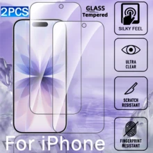 2pcs Black Frame Full Coverage 9H Tempered Glass Screen Protector Compatible With IPhone 17 16 15 14 13 12 11 Pro Max 17e 16e XR XS Max Se2 Se3 8 7 6 Plus - High Definition Clear, Anti-Scratch, Anti-Fingerprint, Bubble-Free - Clear - View 11