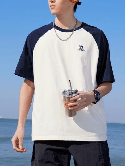 CAMEL CROWN 女士户外运动T恤，短袖上衣，舒适透气，速干，适合春夏季节全年穿着。