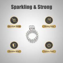 1 pieza Pinza de pelo con corona y alas de ángel de lujo para mujer - Aleación de alta calidad con rhinestones, agarre fuerte, elegante y versátil, adecuada para fiesta/diario/cita - Multicolor - Ver 6