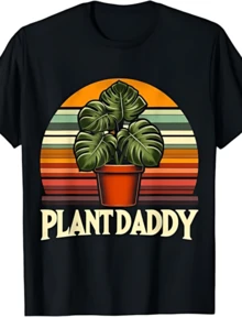 Plant Daddy Tee - Humorous Gardener & Plant Lover T-Shirt - Black - View 1