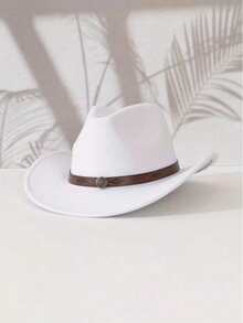 1pc Women's Western Cowboy Hat, Men's Hat, Western Hat, Detachable Heart Decor, Suitable For Mother's Day And Valentine's Day, Sun Protection, Best Easter Gift - Multicolor - View 15