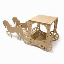 Colorful MDF Cart, Carriage, And Horse For Party Decoration - Choose Your Color - Cru - View 2