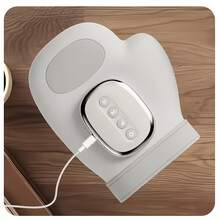 Intelligent Hand Massager With Pressure Massage And Heating Functions, 5 Pressure Levels And 3 Modes, Ergonomic Design Suitable For Palms And Fingers, Applicable For Various Scenarios, Ideal Gift For Holidays And Occasions! (Unisex) - White - View 11