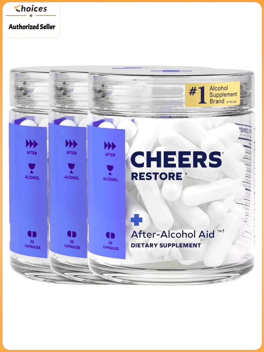 DHM + L-Cysteine Supplement Capsules | Dihydromyricetin Complex With Prickly Pear, Ginger & B Vitamins | Daily Wellness Support | 12 Doses (3 Bottles) - 3 Bottles - 查看 1