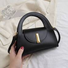 Women's Mini Structured Fashion Bag With Removable And Adjustable Long Strap, Fits A Cell Phone - Black - View 8