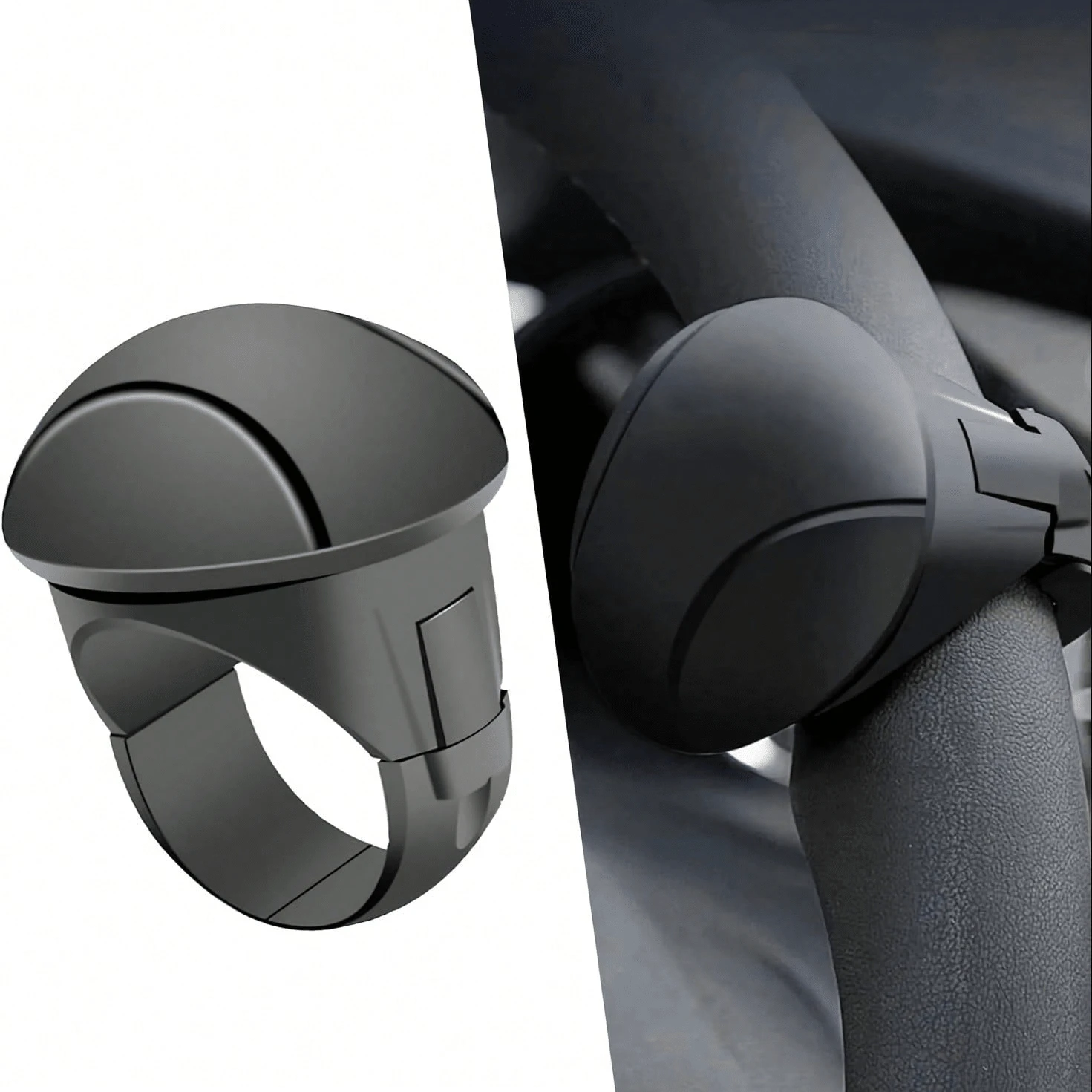 2pcs/Set Steering Wheel Spinner Knob - 360° Rotation Driving Assist Grip Fit For SUV Sedan Truck, Single-Handed Parking Control Ball Easy Turning, Non-Slip Handle Easy Operation