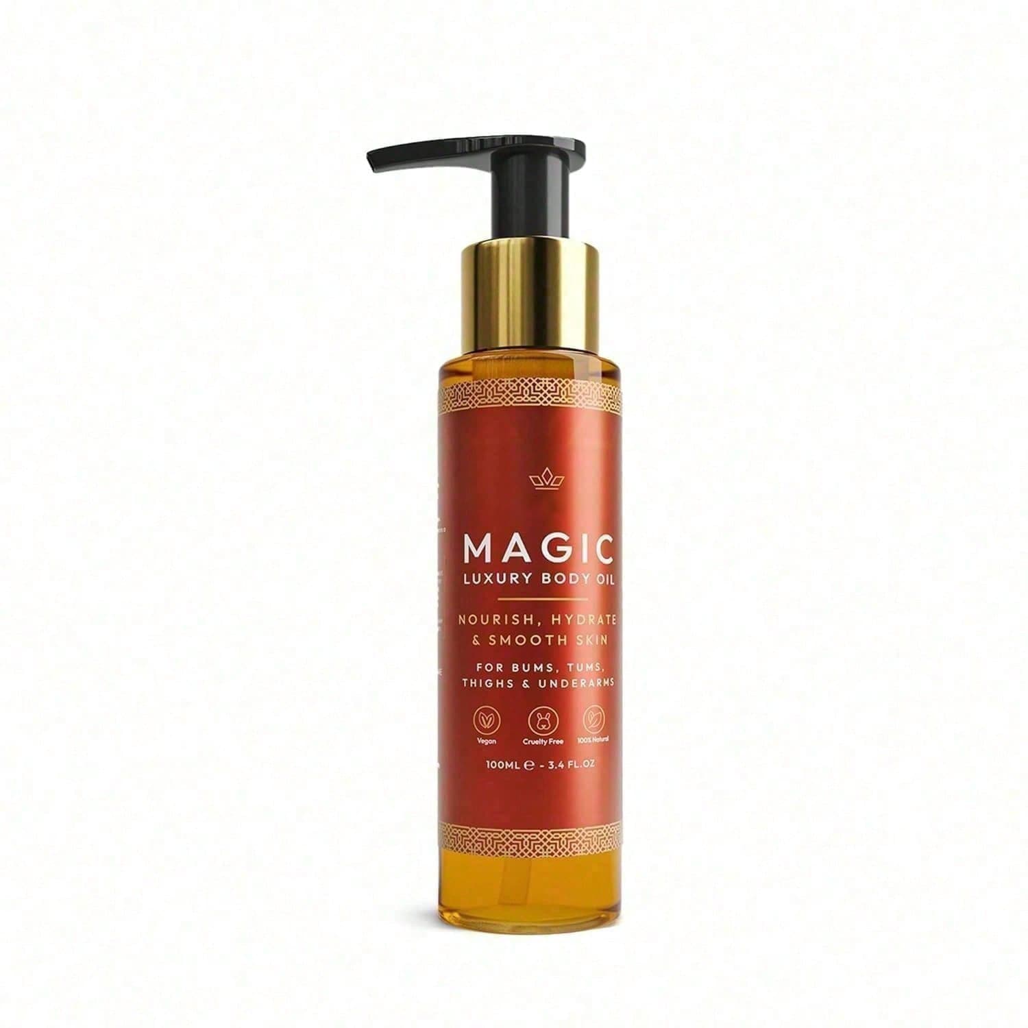 Magic Body Oil, 3.38 FL OZ, After Shower Body Oil For Women, Hydrating Skin Care For Full Body That Plumps, Tightens, And Firms Skin With Natural Ingredients, Luxury Spa Gifts - Pack Of 1