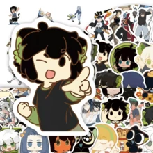 可爱卡通罗小黑贴纸，适用于手机壳、行李箱、剪贴簿 - 彩色 - 查看 5