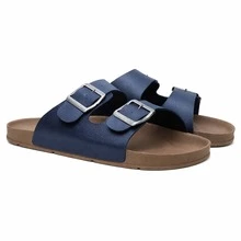 Unisex Casual  Sandal With Adjustable Buckle, Comfortable, Synthetic - Navy Blue - View 1