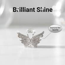 1 pieza Pinza de pelo con corona y alas de ángel de lujo para mujer - Aleación de alta calidad con rhinestones, agarre fuerte, elegante y versátil, adecuada para fiesta/diario/cita - Multicolor - Ver 7