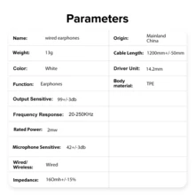 兼容的有线耳机，Type-C电子耳塞，3.5mm圆形插头，USB-C耳塞，耳机音频耳机，电子通话和音乐低音立体声入耳式耳机。 - 白色 - 查看 3