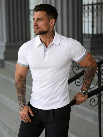 Men's Sports POLO Shirt, Suitable For Fitness, Running And Daily Wear