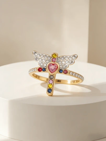 A Delicate Dragonfly Jewelry Design, Showcasing Brilliant Sparkle And A Refreshing Metallic Feel, Suitable For Versatile Styling. Subtle Yet Refined For Daily Wear, Pairs Well With Elegant Makeup For Dates And Gatherings. Also Fits Formal Occasions When Matched With A Cocktail Dress.