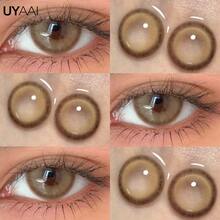 UYAAI 14mm Natural Disposable Soft & Breathable Daily Wear , Suitable For Commuting, No-Makeup Look, Light Makeup, Dates, Gatherings And Casual Wear - Brown - View 5