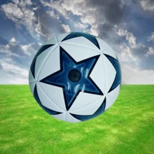Balón de fútbol de moda de PVC, talla 2, apto para deportes al aire libre - Azul y blanco - Ver 6