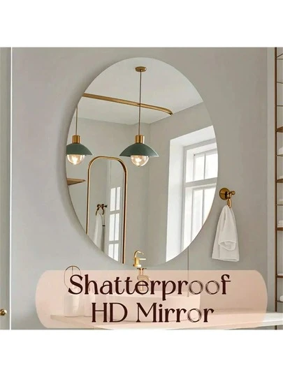 1. Gương treo tường hình oval hiện đại, tự dính, có thể điều chỉnh độ dài, không cần khoan, thích hợp trang trí phòng khách, phòng tắm và phòng ngủ. Gương dán tường acrylic tự dính 2mm, trang trí nhà đơn giản, decal hiện đại, quà tặng, trang trí phòng khách, làm mới phòng ngủ.