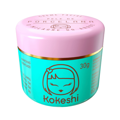  Hidratante Creme Facial Pele De Porcelana Kokeshi 30g