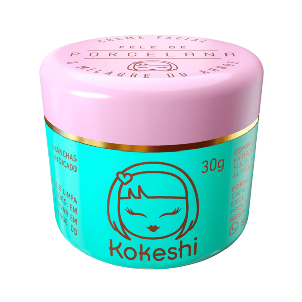  Hidratante Creme Facial Pele De Porcelana Kokeshi 30g