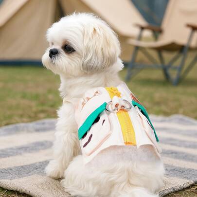 1 bộ quần áo cho thú cưng, trang phục ngoài trời và trong nhà cho chó nhỏ và chó con, kiểu dáng Châu Âu và Hàn Quốc, thời trang thường ngày dễ thương và thoải mái.