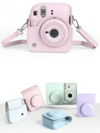 Estuche protector para cámara instantánea mini 12: Hecho de material resistente, a prueba de arañazos y caídas, con estilo casual y portátil. Conveniente para tomar fotos rápidas. Un nuevo modelo 2026 para niñas, adecuado para uso en el hogar, viajes, vacaciones y la escuela.