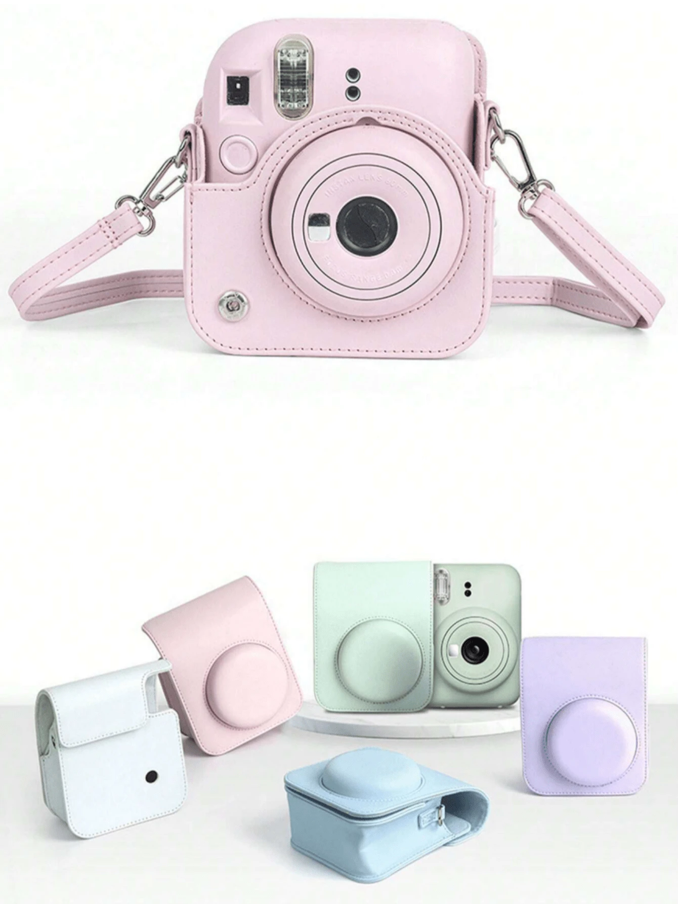 Mini 12 Instant Camera Protective Case: Made Of Hard Material, Scratch-Resistant, Drop-Proof, Stylish, Casual, And Portable Crossbody Bag. Convenient For Quick Snapshots. A New 2026 Model For Girls, Suitable For Home, Travel, Vacation, And School Use. - Multicolor - View 1