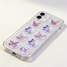 500张蝴蝶卷贴纸，8张蝴蝶贴纸，适用于派对、墙面、剪贴簿、信封、生日和贺卡。 - CX-215(500pcs) - 查看 4