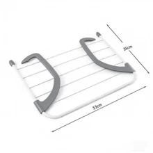 Tendedero plegable de gran capacidad para ropa y ropa interior, color negro y azul, con varillas de varios niveles + diseño de colgado lateral. Alta capacidad y ahorro de espacio, adecuado para balcón y lavandería. Diseño independiente con 4 ruedas, 4 niveles de secado, ancho ajustable y alas plegables. - Multicolor - Ver 8