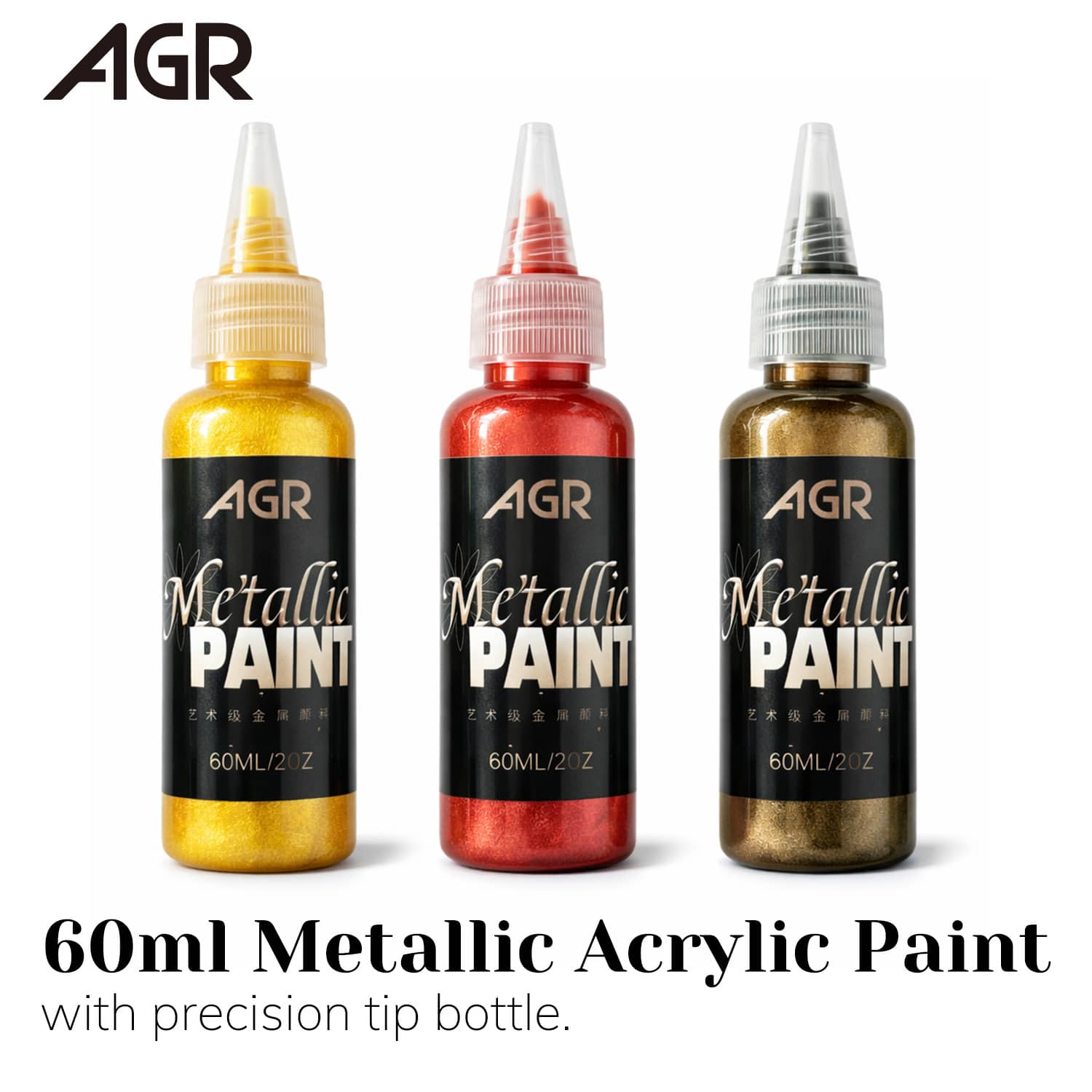 Cat Akrilik Metalik 60ml - Tersedia Berbagai Warna untuk Kanvas, Kerajinan Tangan, dan Proyek DIY - Sepotong Tunggal - View 1