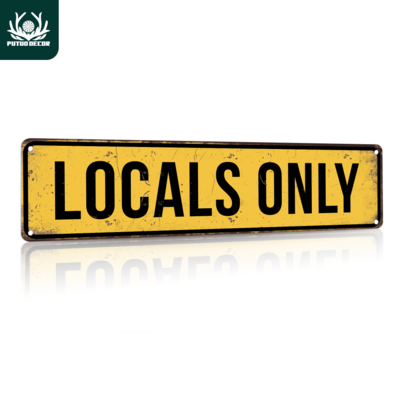 4 X 16 Inch Vintage Metal Warning Sign Plaque, Decorative Wall Art For Home Or Club Entrance, Suitable For Street Decoration In Putuo District