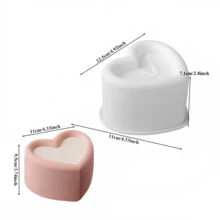 Set Of Silicone Cake Molds | White Round, Square, And Star-Shaped Pudding Cups, Suitable For Weddings, Easter, St. Patrick's Day, Valentine's Day, Desserts, And Baking Tools - View 8