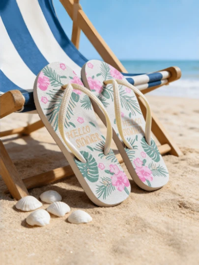 女士人字拖，时尚沙滩拖鞋，休闲凉拖，柔软舒适拖鞋，防滑户外拖鞋