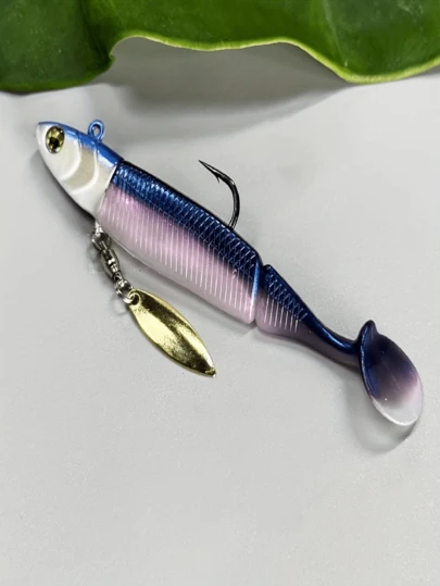 طعم ناعم قابل للغرق بشكل دوار مزود برأس من الرصاص بطول 9 سم ووزن 21.8 جرام