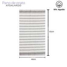 Set Of 6 Large Kitchen Towels, Terry Cloth, 100% Cotton, White With Pretoria Stripes - 白色條紋 - 查看 3