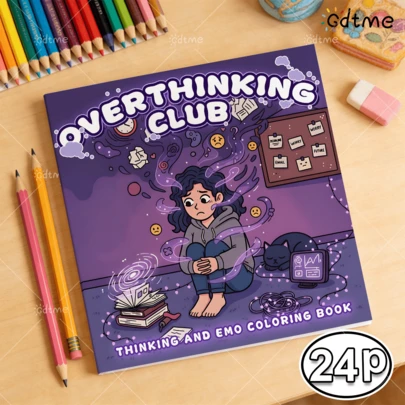 GDTME 1 Gothic Coloring Book, Suitable As A Gift For Friends, Couples, And Family, Suitable For Parties, Valentine's Day, Birthdays, And Other Holidays. Painting And Study Supplies, 24 Pages, Books, Relaxation During Easter, Mother's Day, Leisure Time, Office Supplies, School Supplies