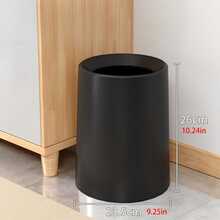 Minimalist Nordic Style Beige Large Capacity Trash Can, Suitable For Home, Living Room, Bedroom, Bathroom And Toilet. Double-Layer Storage Design, Thickened Plastic Material, Suitable For High-End Aesthetic Trash Can In Kitchen And Office. Mother's Day Celebration - White - View 7