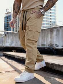 Quần jogger kaki nam kiểu dáng thường ngày, thích hợp cho mùa xuân/hè. - Màu Khaki - Xem 2