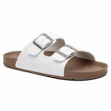 Unisex Casual  Sandal With Adjustable Buckle, Comfortable, Synthetic - 白色 - 查看 9