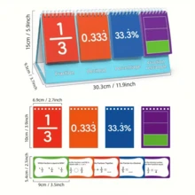 1个互动式分数日历，双分数及等值线图，学生数学学习工具，课堂互动教学辅助工具 - 彩色 - 查看 5