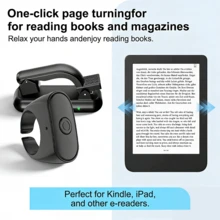 Remote Control Page Turner Compatible With Kindle Paperwhite Oasis Scribe EReaders, Page Turner Clicker For IPad Tablets Reading Novels Taking, Phone Camera Video Record Remote Triggers - View 6