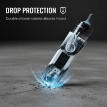 VapeSMOD's New Protective Case Is A Silicone Case/Leather Cover For The Voopoo DRAGS3. It Features A Textured Pattern, Is Soft And Gentle On The Skin, And Offers Anti-Slip And Drop Protection. - Multicolor - View 7