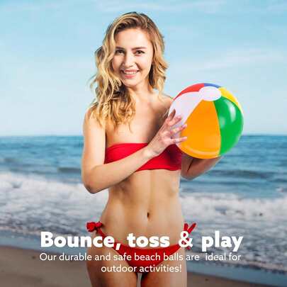 12pcs Mini Inflatable Beach Balls, Suitable For Pool Party, Summer Beach, Bulk Purchase, Applicable For Water Park, Birthday Party And Outdoor Games