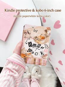 1pc Sweet Girl Style Book Collage Pattern Kindle/Tablet Protective Case, Compatible With IPad 10.2" 2021/2020 10th/9th/8th Gen, (A16) 11" 11th Gen 2025, Galaxy Tab A8 10.5" 2022, Tablet Cover With Pencil Slot, Auto Sleep/Wake - Multicolor - View 1