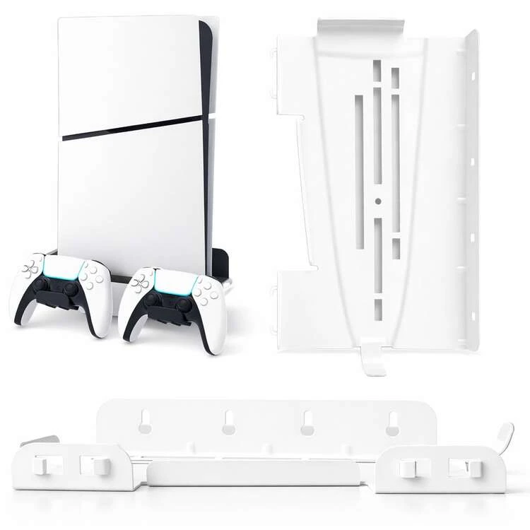Metal Wall Mount Bracket With 2 Detachable Handle Stands For Slim, Digital And Standard Edition, Space-Saving Console Wall Mount Kit With Ventilation Design, Screw Installation - View 1
